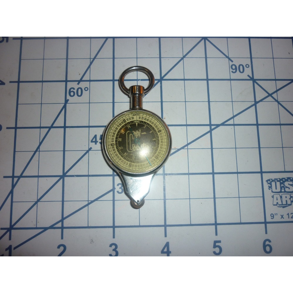 Vintage C-Thru Copi-Counter Map Measurer Opisometer Germany Picas Agates Inches - Picture 6 of 10